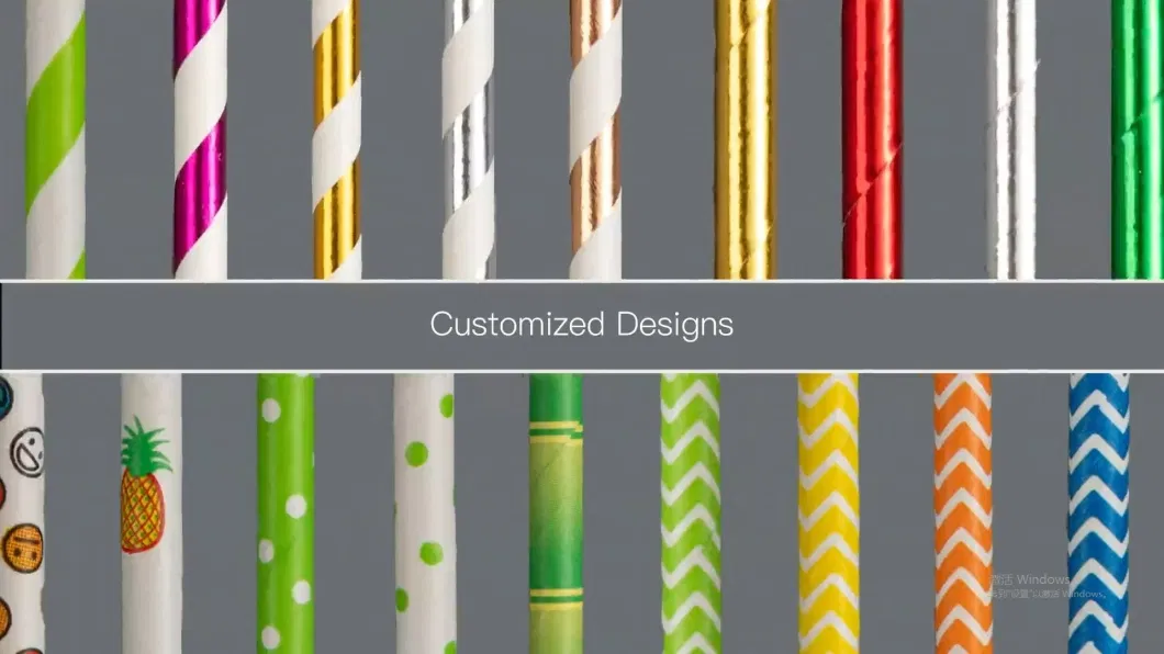 Custom Disposable Drinking Biodegradable Paper Drinking Straws